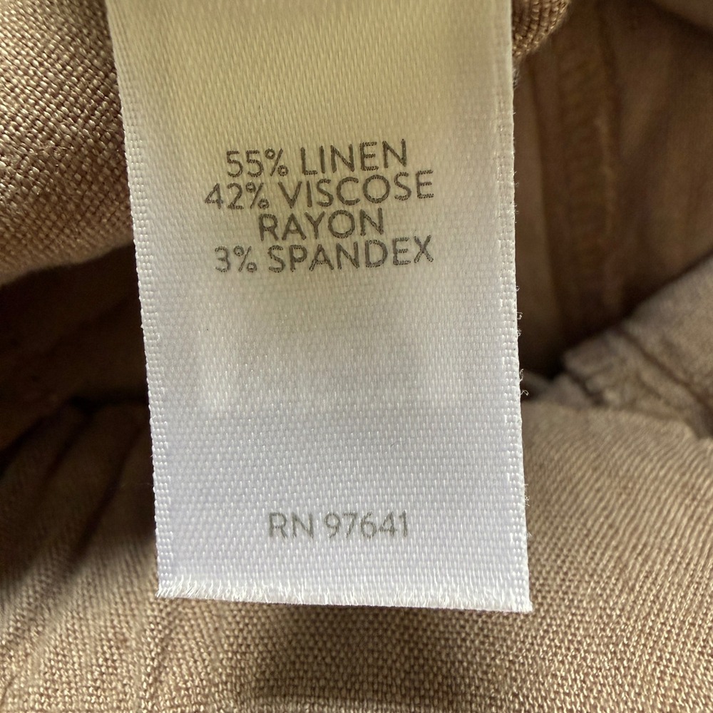 J. Jill Linen Stretch Tapered Pants XL Mauve Pink WPT218821 Rayon Spandex Blend - Picture 3 of 8